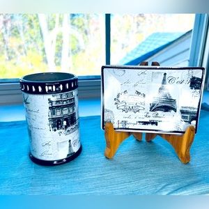 Paris theme cup and soap set